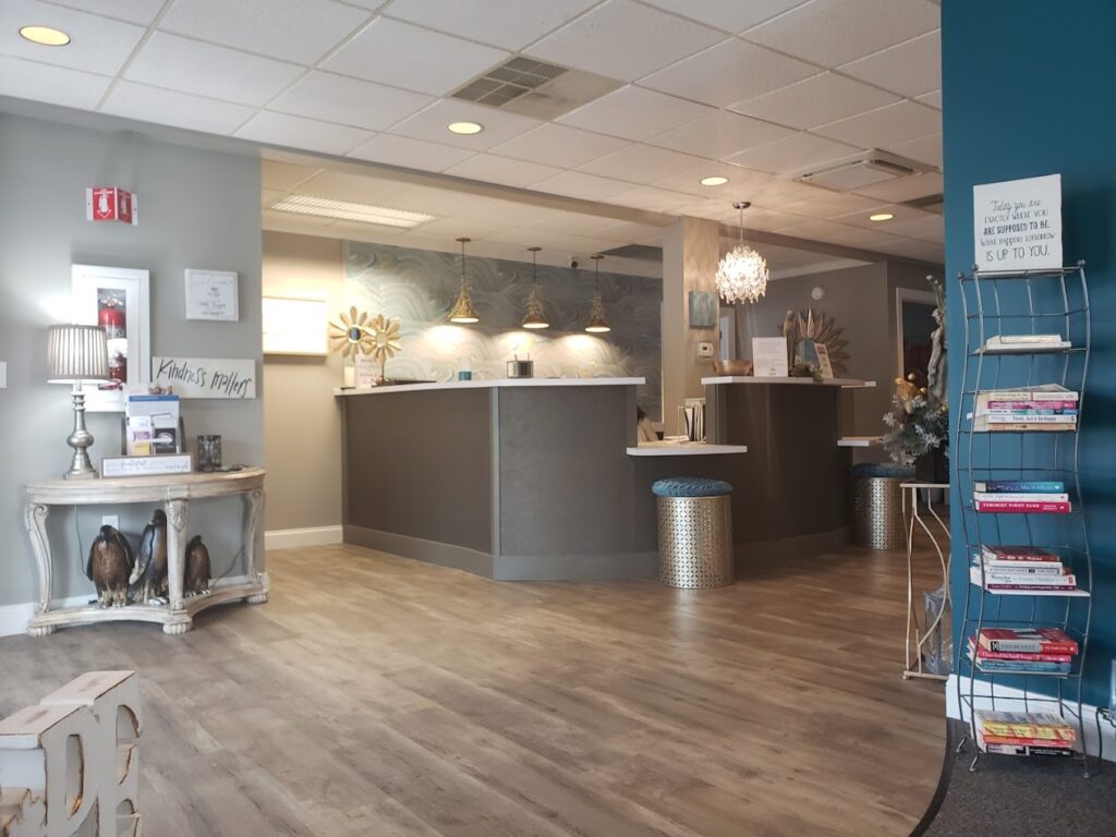 Lobby waiting area inside Center for Hope & Healing in Camp Hill, PA