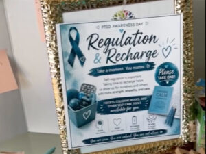 Today is a PTSD regulation and recharge day. Not every healing moment is loud or visible. Sometimes recovery looks like rest, quiet, boundaries, deep breaths, hydration, movement, grounding, or simply giving your nervous system a chance to feel safe again.